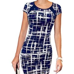 LUNAJANY Striped Print PROFESSIONAL, Sheath Dress